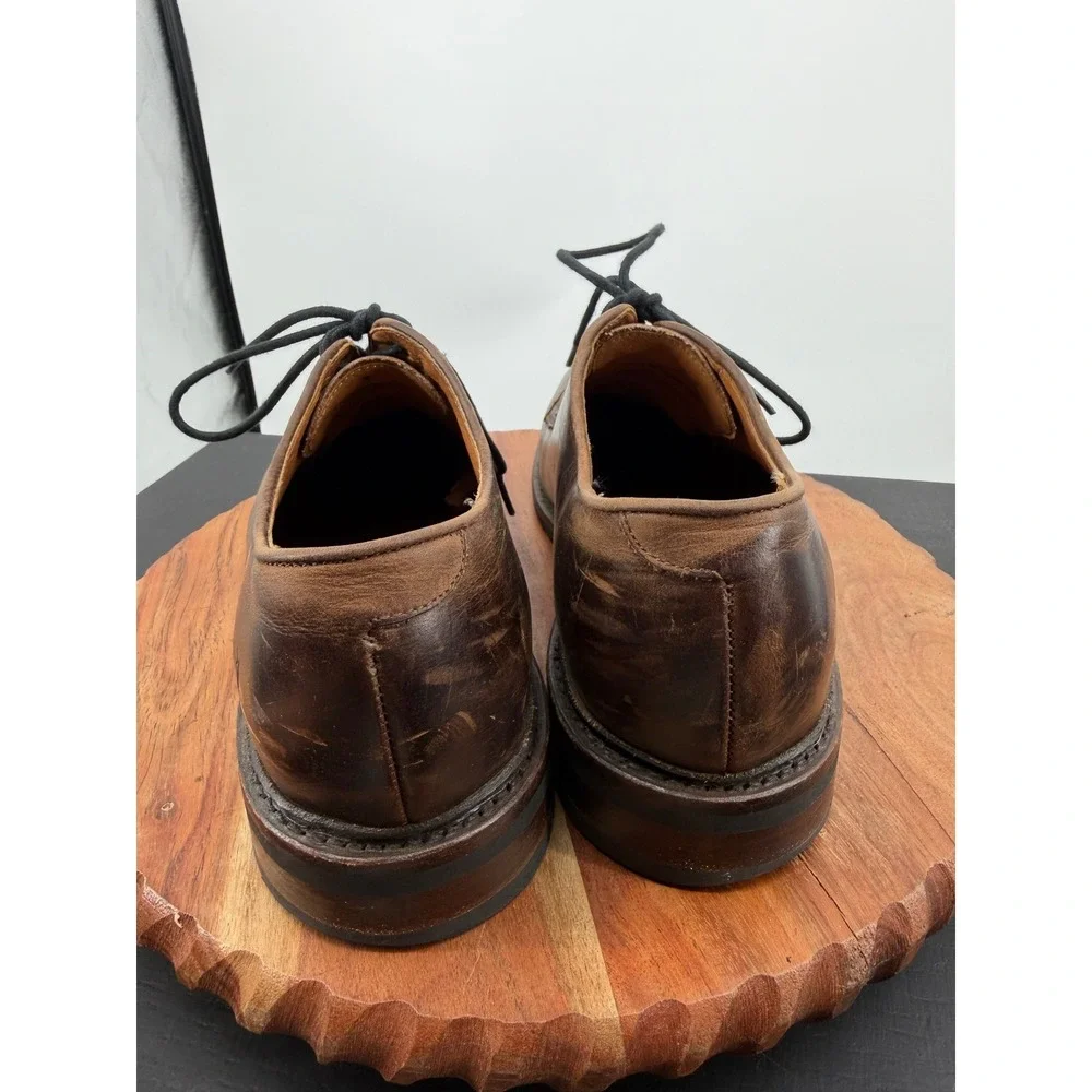 Frye James Lug Oxford Shoes Mens 11 D Dark Brown Leather Distressed Derby